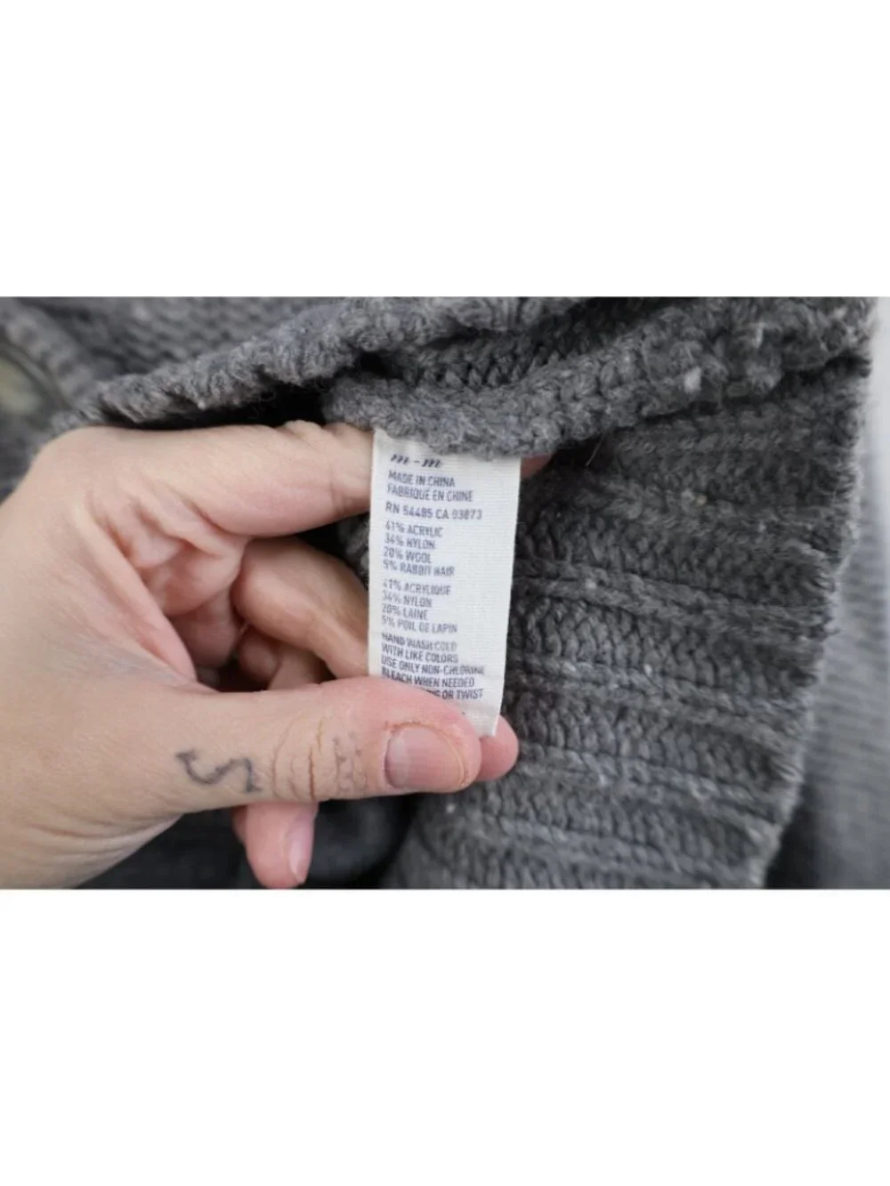 Vtg Y2K American Eagle Women M Babydoll Angora Wool Chunky Knit Cardigan Sweater